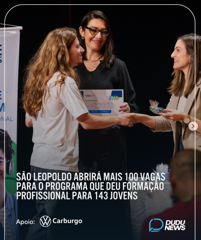 São leopoldo abrirá mais 100 vagas para o programa que deu formação profissional para 143 jovens 1